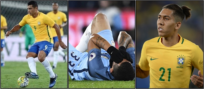 Diego Souza e Roberto Firmino são cotados para substituir Gabriel Jesus na seleção 5