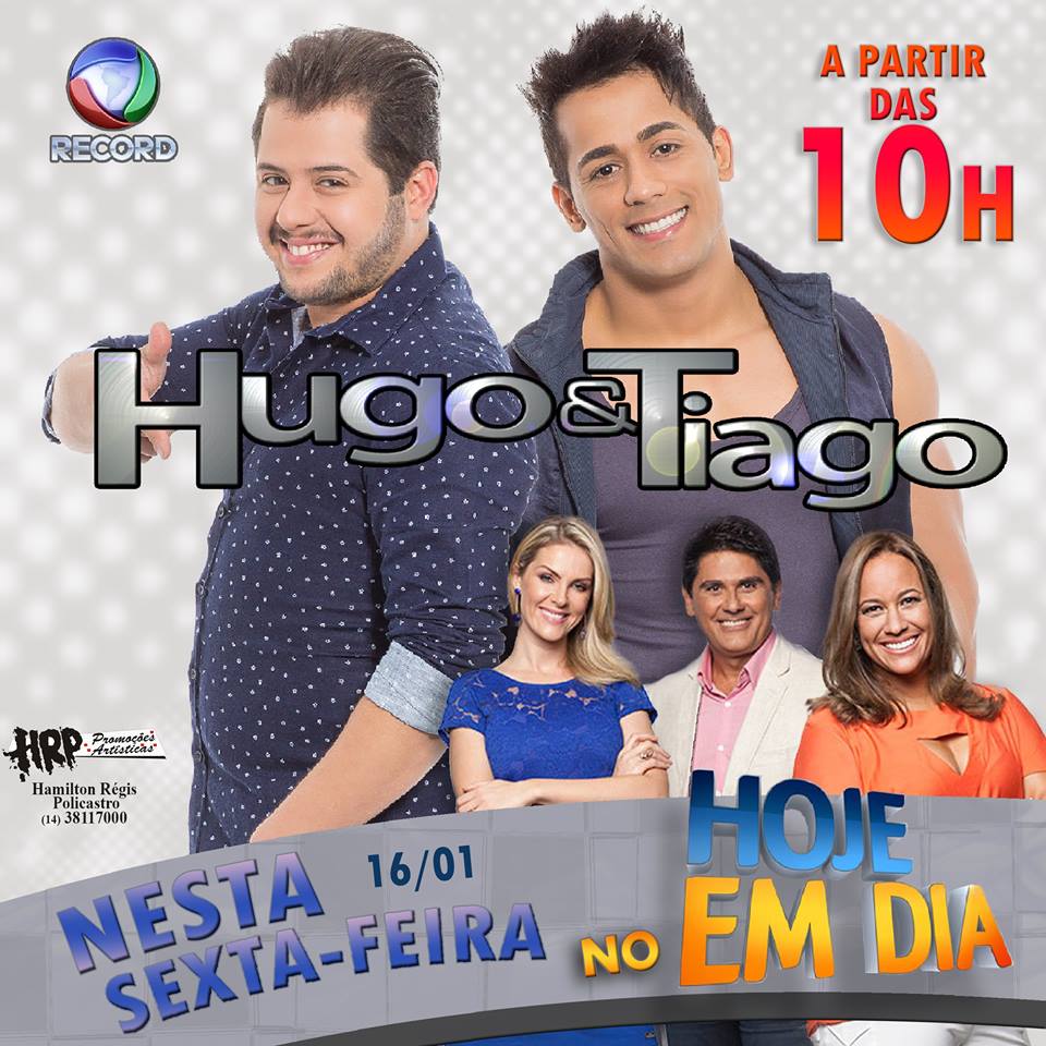 Hugo e Tiago mais executadas em emissoras de rádios de todo Brasil 14