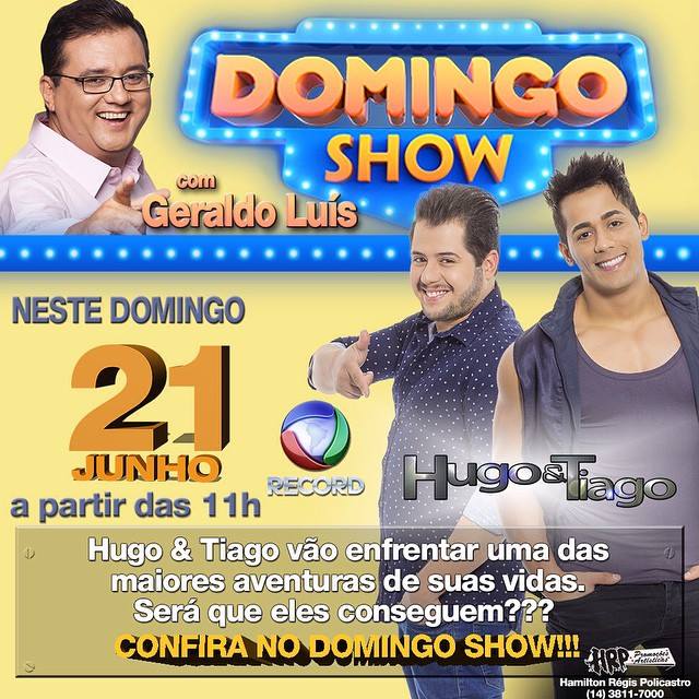 Hugo e Tiago mais executadas em emissoras de rádios de todo Brasil 15