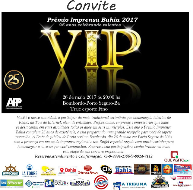 Noite de Gala reunirá Personalidades da região dia 26 de maio em Porto Seguro 5