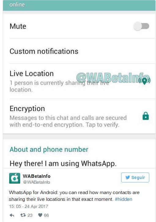 WhatsApp permitirá que contatos vejam sua localização em tempo real 7