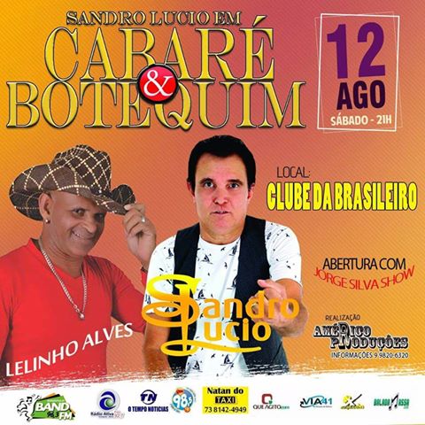 Vem ai Sandro Lucio em Cabaré & Botequim - Clube da Brasileiro - Eunápolis 5