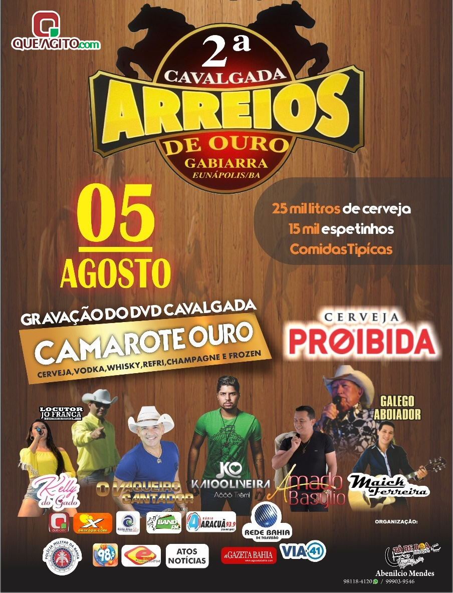 Dia 5 de agosto tem a Cavalgada Arreios de ouro em Gabiarra 5