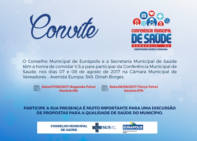 Conferência Municipal discutirá saúde e cidadania em Eunápolis 42