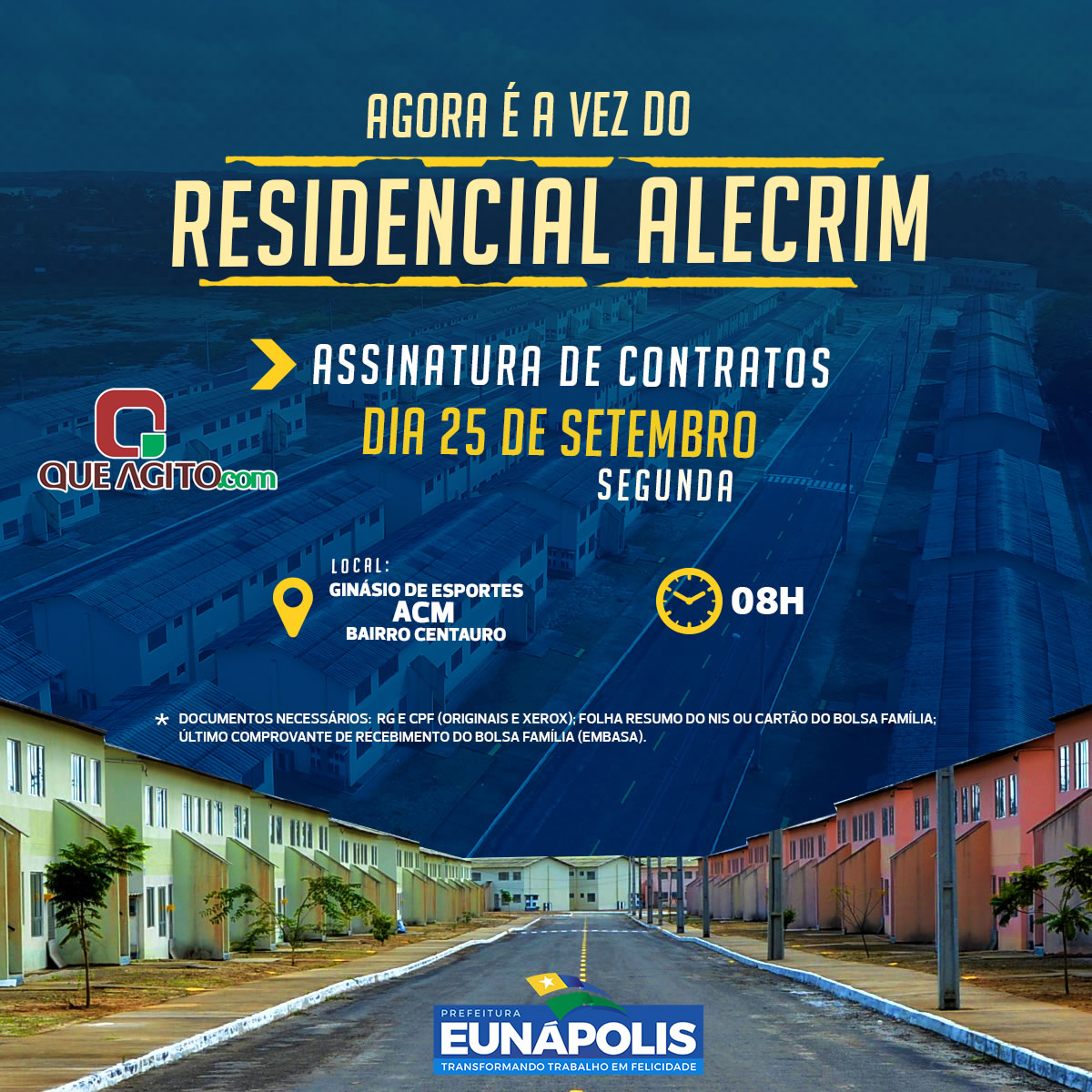 Eunápolis: Assinaturas de Contratos do Residencial Alecrim serão nesta segunda-feira (25/09) 5
