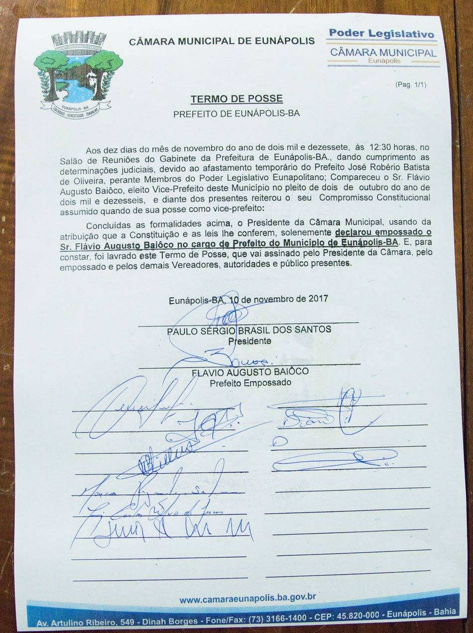 Vice-prefeito assume interinamente Prefeitura de Eunápolis 41