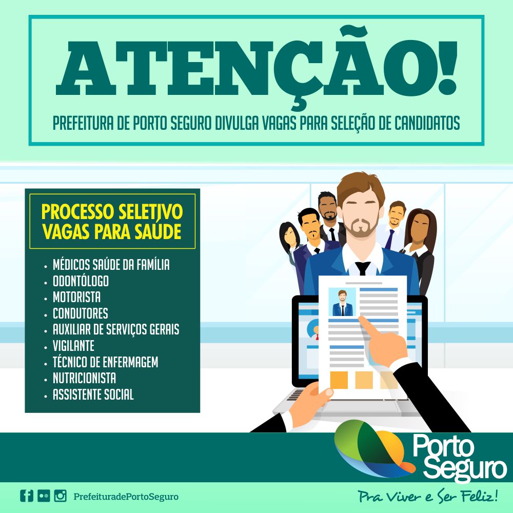 Prefeitura de Porto Seguro divulga vagas para seleção de candidatos 5
