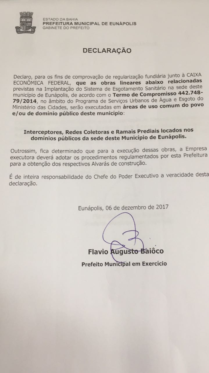 Eunápolis retoma organização do projeto de 100% do Saneamento Básico 5