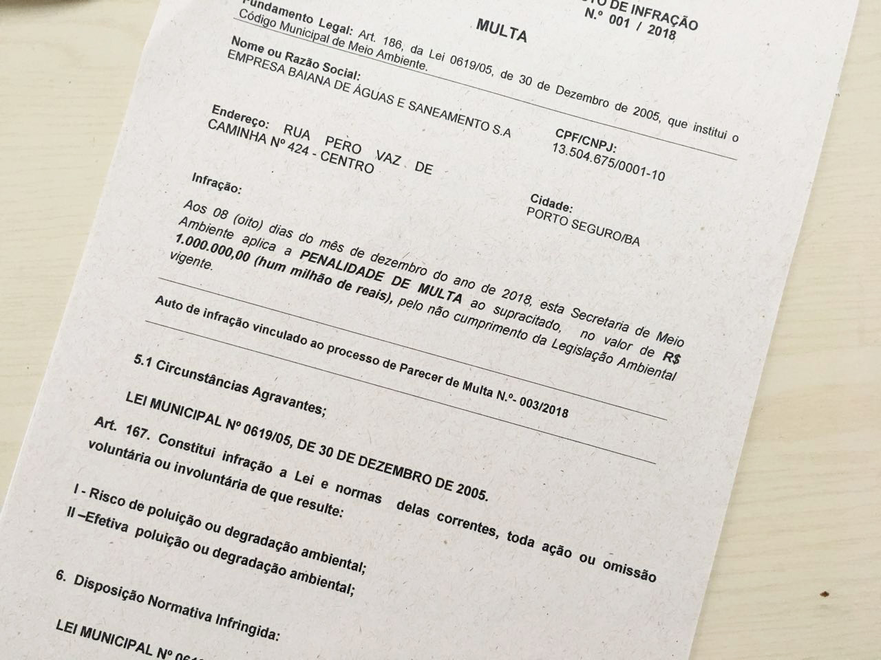 Embasa é multada pela Prefeitura em R$ 1 milhão 6
