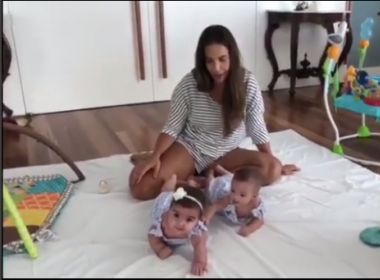 Em vídeo, Ivete aparece cantando e mostra rosto das filhas pela 1ª vez; assista 5