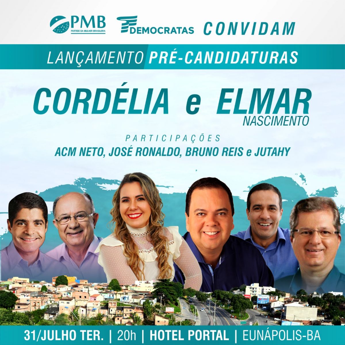 Lançamento da pré-candidatura de Cordélia Torres para deputada estadual será nesta terça-feira (31) 5