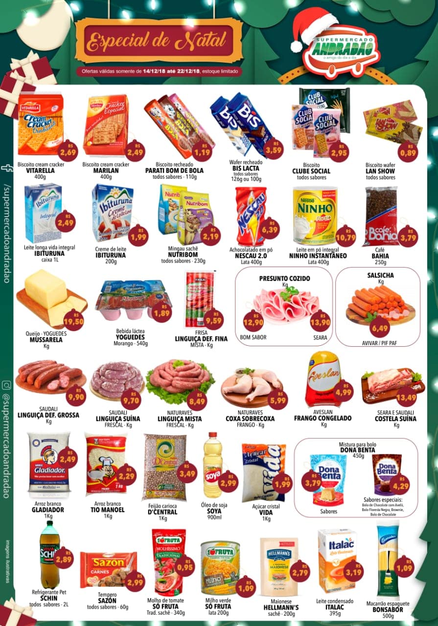 Atenção! Horário Especial de Natal - Supermercado Andradão - Aproveitar as Ofertas Especial de Natal 7