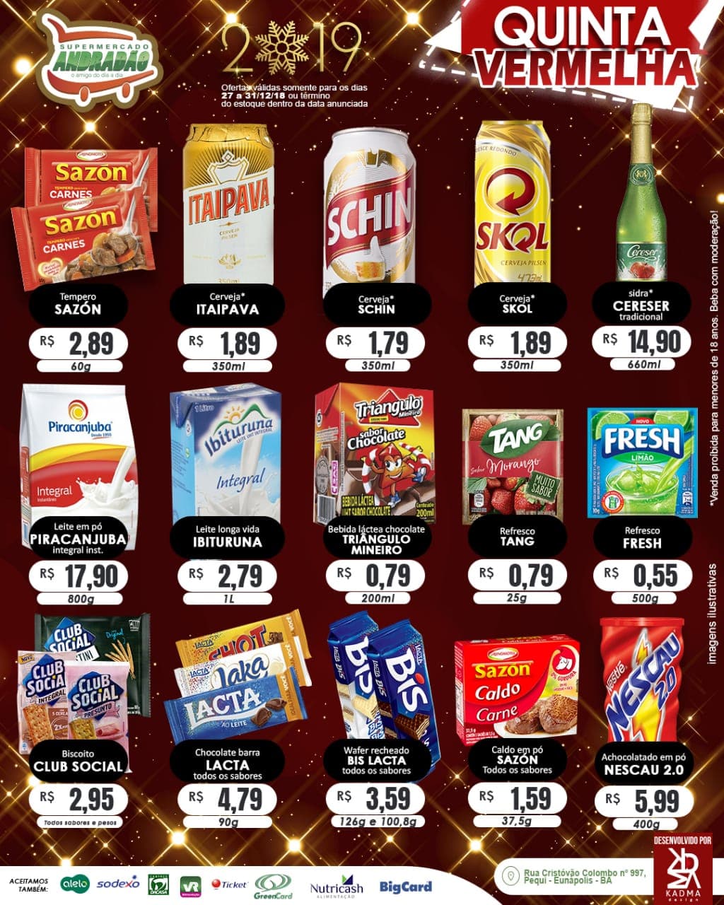 Promoção : Quinta Vermelha – Supermercado Andradão – Ofertas Válidas somente para os dias 27 A 31/12/18 6