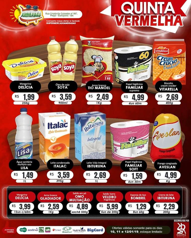Promoção : Quinta Vermelha – Supermercado Andradão – Ofertas Válidas somente para os dias 10 A 12/01/19 6