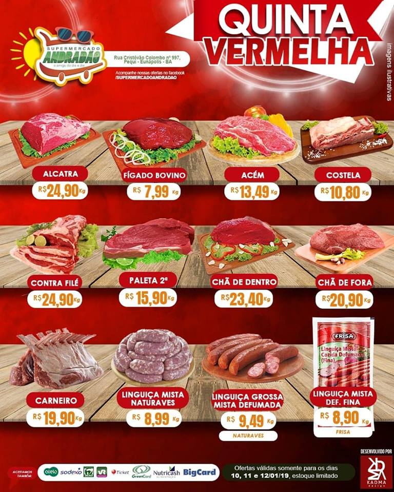 Promoção : Quinta Vermelha – Supermercado Andradão – Ofertas Válidas somente para os dias 10 A 12/01/19 5