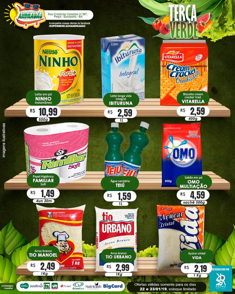 Confiram as ofertas desta terça verde! 21 a 23/01/19 – Supermercado Andradão 6