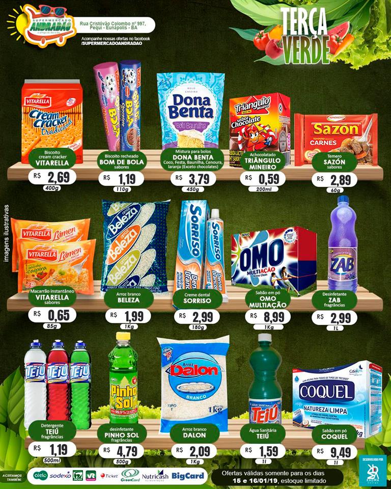 Confiram as ofertas desta terça verde! 15 a 16/01/19 – Supermercado Andradão 6