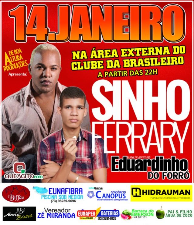 Neste sábado tem Sinho Ferrary no Clube da Brasileiro 4