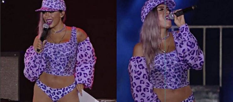 Anitta aposta em calcinha e blusa de oncinha durante apresentação do Planeta Atlântida; Veja Vídeo 10