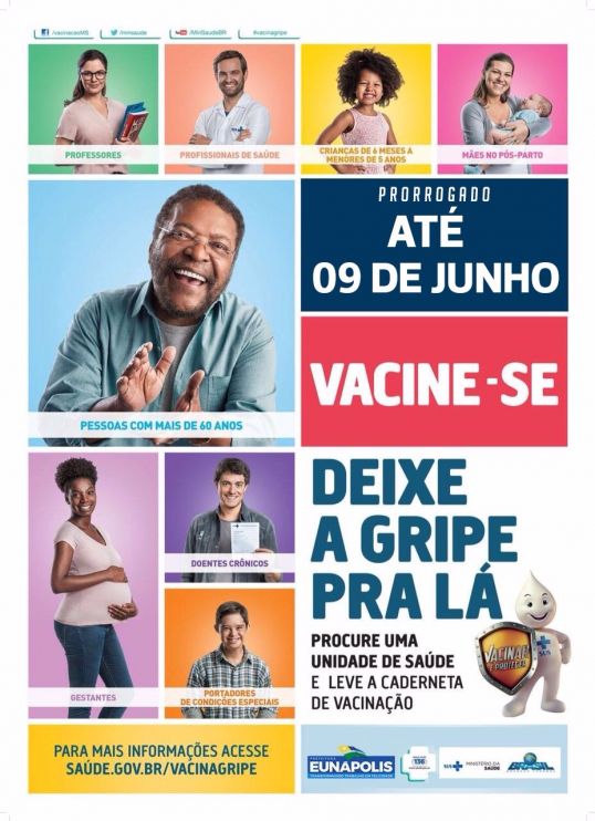 Eunápolis prorroga vacinação contra gripe até o dia 9 de junho 12