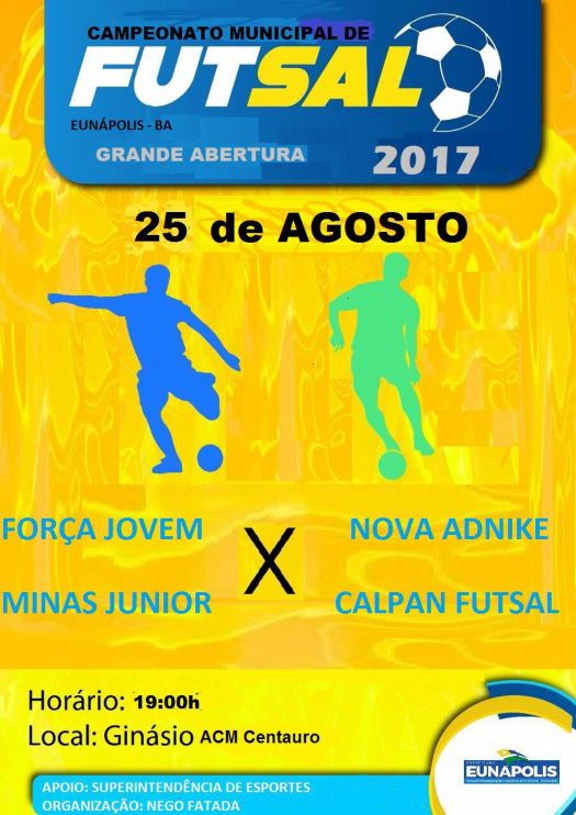 Campeonato Municipal de Futsal começa nesta sexta-feira (25/08) Campeonato Municipal de Futsal começa nesta sexta-feira (25/08) 6