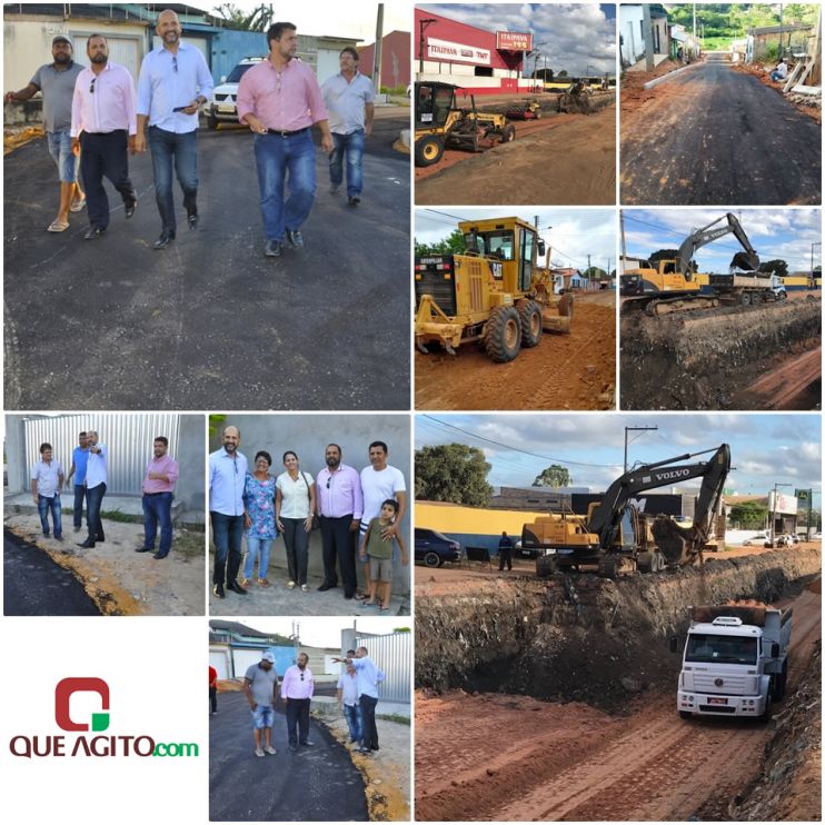 Prefeito Robério vistoria obras de pavimentação em diversos bairros 4