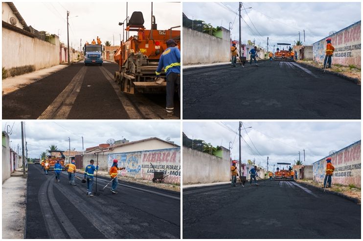 Prefeitura de Eunápolis inicia asfaltamento de novas ruas do Antares 5