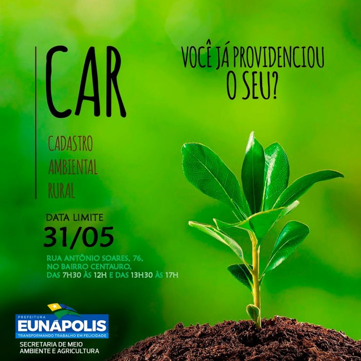 Prorrogado prazo para cadastro de Produtores Rurais em Eunápolis 12