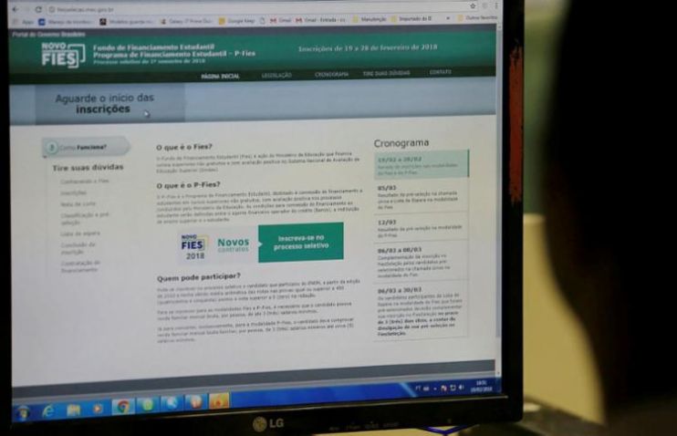 Prazo para finalizar inscrição no Fies é estendido para a próxima quinta Prazo para finalizar inscrição no Fies é estendido para a próxima quinta 12