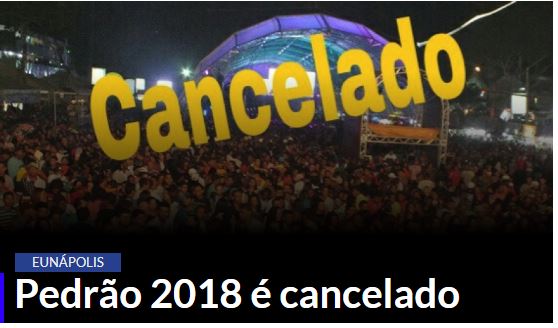 Pedrão 2018 é cancelado 13