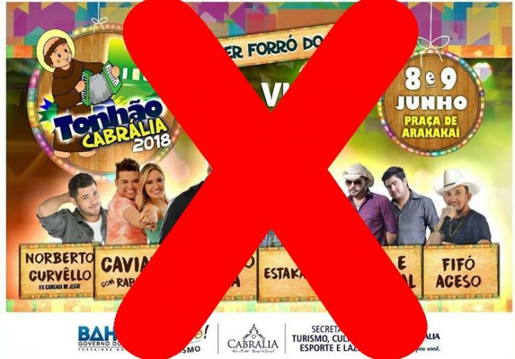 Prefeitura de Cabrália cancela Tonhão 2018 7