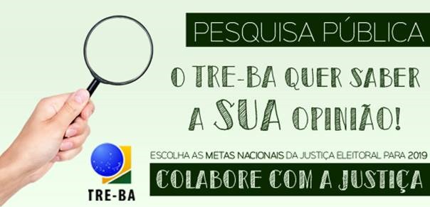 TRE-BA realiza pesquisa com a sociedade visando escolha das metas da Justiça Eleitoral para 2019 5