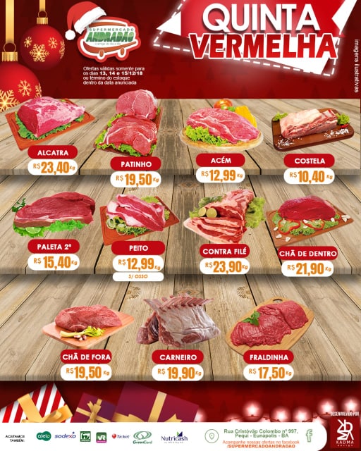 Promoção : Quinta Vermelha – Supermercado Andradão - Ofertas Válidas somente para os dias 13,14 e 15/12/18 12