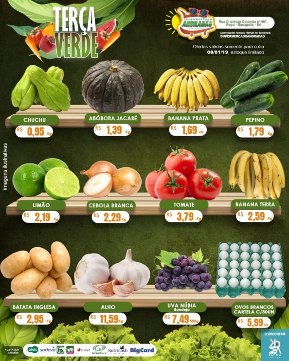 Confiram as ofertas desta terça verde! 08 a 09/01/19 – Supermercado Andradão 4