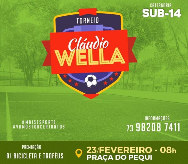 Torneio Cláudio Wella de futebol society sub-14 acontece no próximo sábado (23) 14
