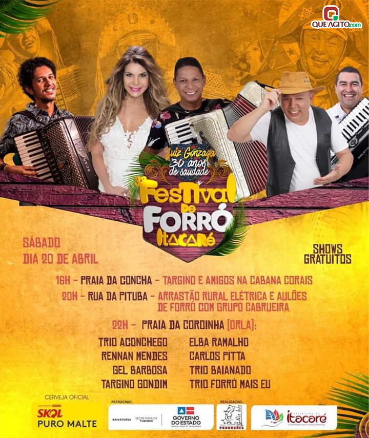Grandes atrações nacionais vão estar em Itacaré litoral sul da Bahia no 3° Festival de Forró 312