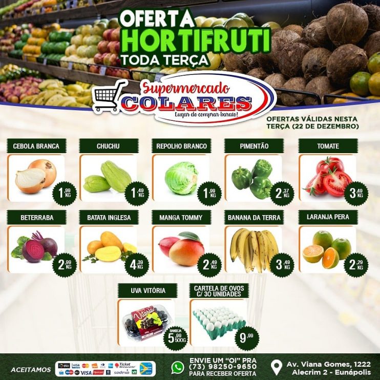 Confira as ofertas desta Terça do Hortifruti do Supemercado Colares! 4
