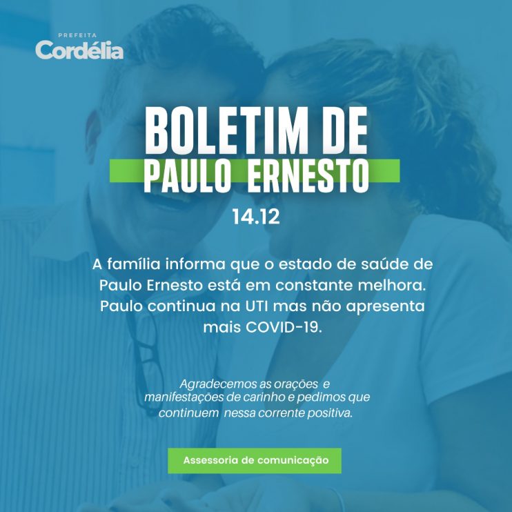 Família de Paulo Ernesto informa seu estado de saúde e agradece orações 4