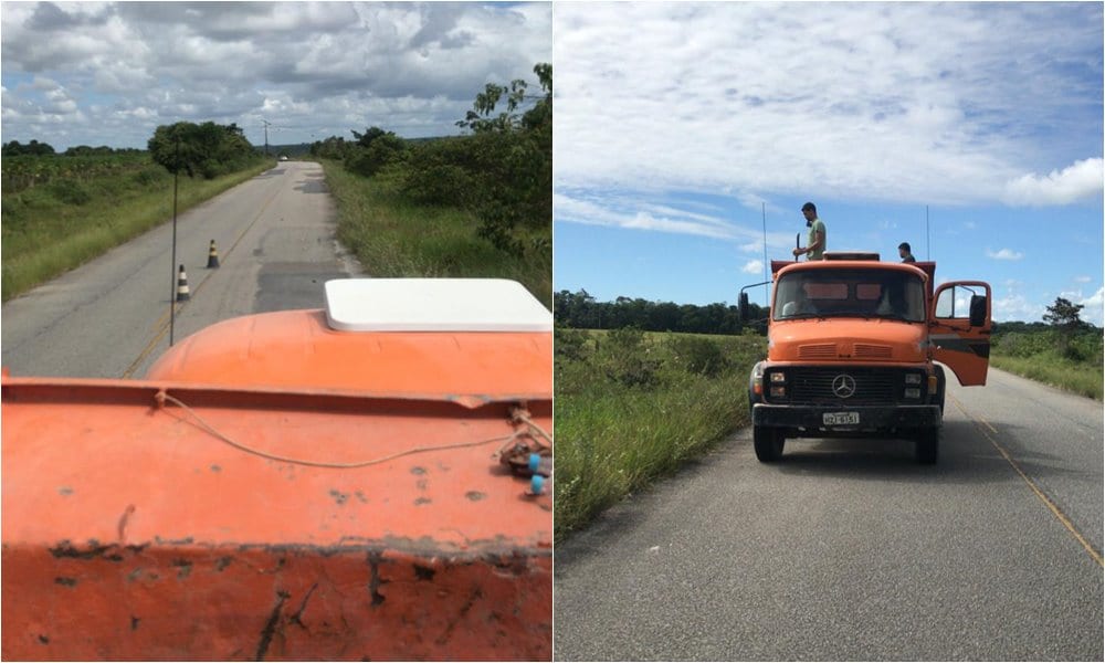 Falta de manutenção em rodovia faz grupo de taxistas tapar buracos 5