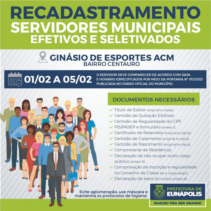 Prefeitura de Eunápolis inicia o recadastramento dos servidores a partir desta segunda, 1º 111