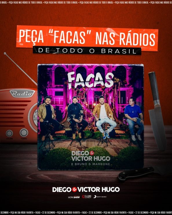 “Facas” de Diego & Victor Hugo se firma como mais um sucesso da dupla 10