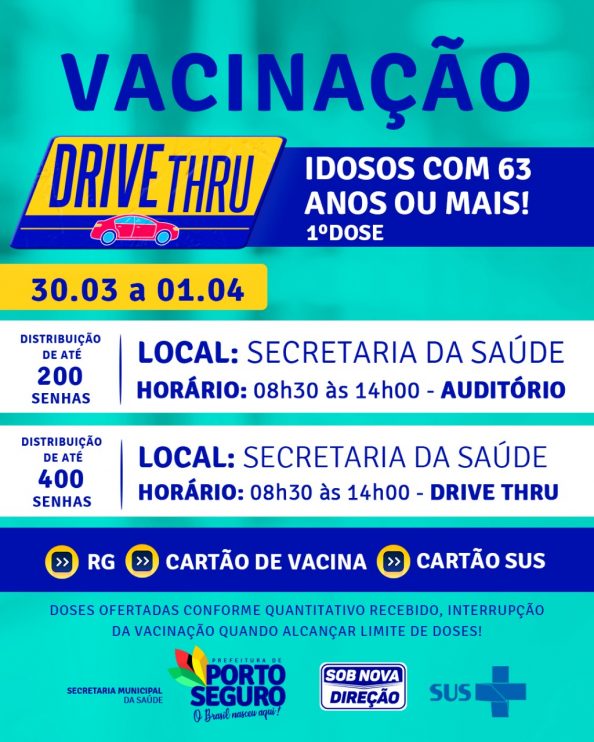 O foco da Terra Mãe do Brasil é vacinar idosos com 63 anos ou mais! 6