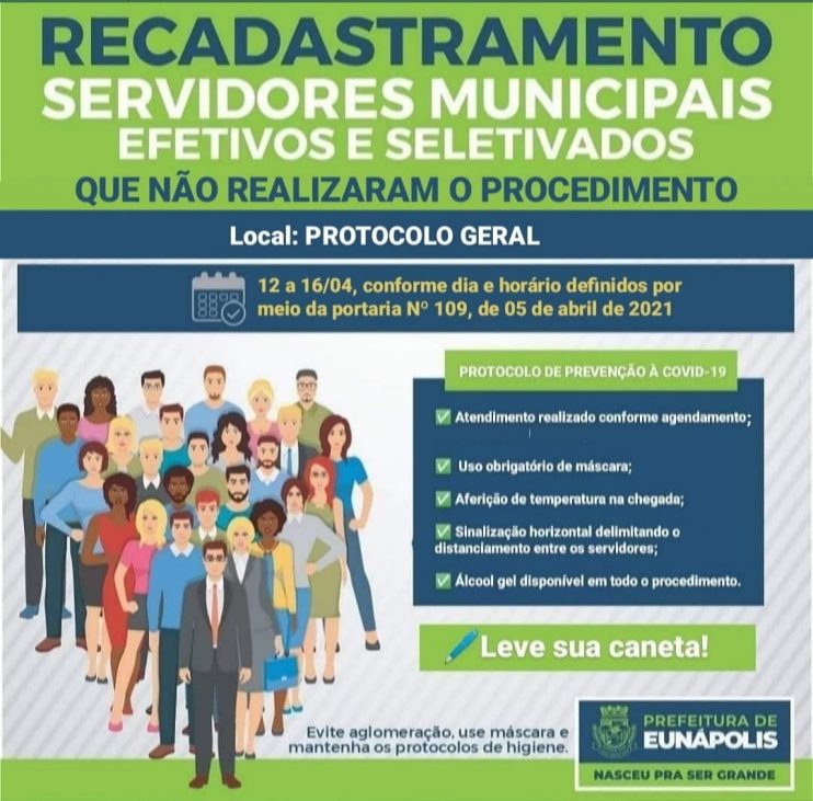 Servidores da Prefeitura de Eunápolis têm nova oportunidade para realizar recadastramento 4