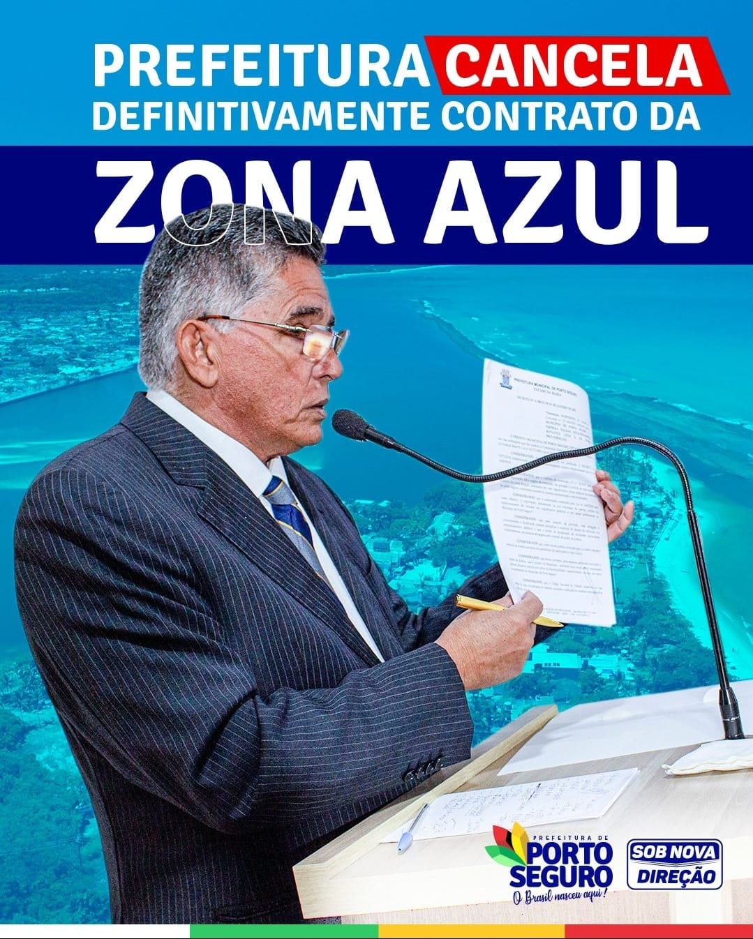 Prefeitura de Porto Seguro definitivamente cancela o contrato com Zona Azul 5