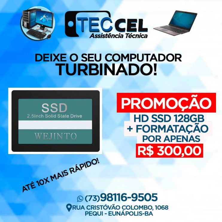 PROMOÇÃO: HD SSD 128GB+FORMATAÇÃO POR APENAS R$300,00– TECCEL INFORMÁTICA 11