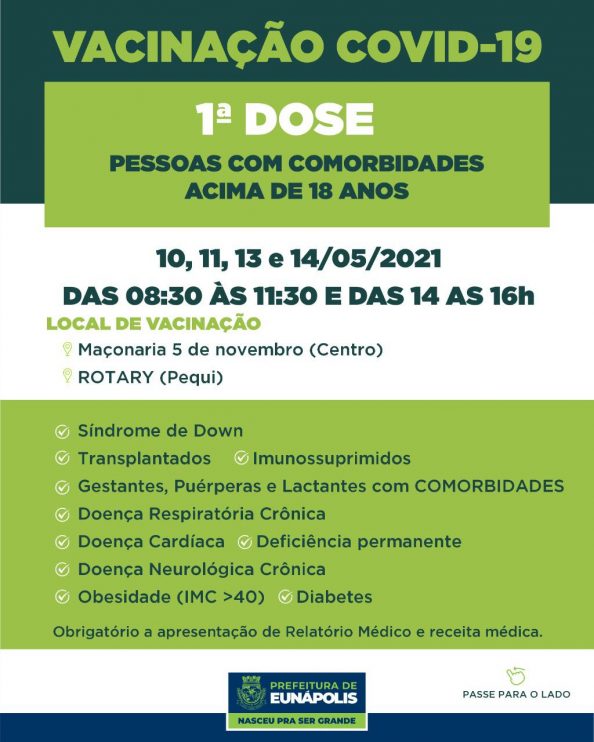 Eunápolis realiza a vacinação de novos grupos contra a Covid-19 8