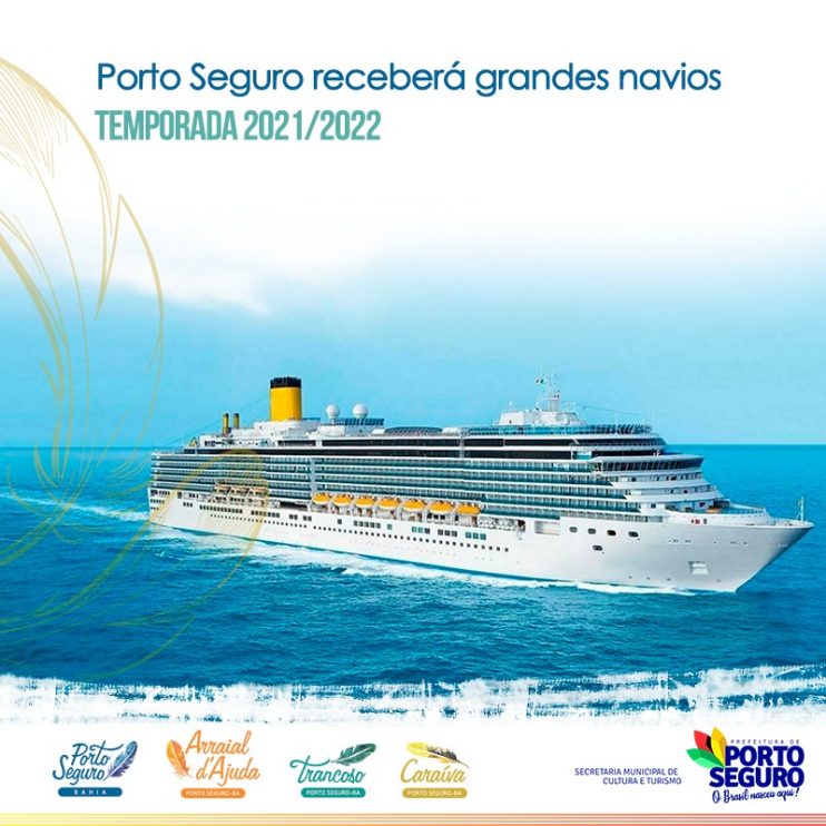 NOVIDADE: O tão aguardado verão 2021/2022 terá a volta dos grandes cruzeiros em Porto Seguro, um dos destinos turísticos mais desejados do Brasil! NOVIDADE: O tão aguardado verão 2021/2022 terá a volta dos grandes cruzeiros em Porto Seguro, um dos destinos turísticos mais desejados do Brasil! 6