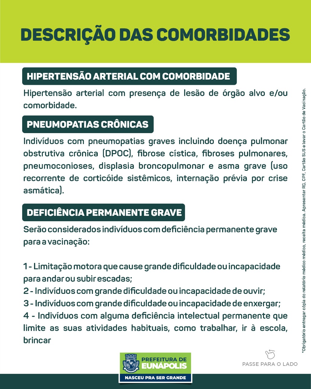 Eunápolis: Secretaria de Saúde informa o cronograma da semana de vacinação contra à Covid-19 7