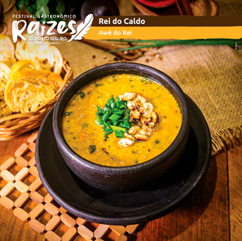 Caldo de Aratu com Canjiquinha de Milho e crocante de Castanha de Caju, do Rei do Caldo. Foto: Isaura Assay / Ori Brazil