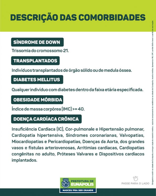 Eunápolis: Cronograma de vacinação contra à Covid-19 – 05 e 06 de Julho/2021 15